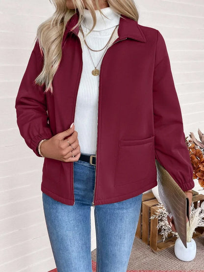 Giacca Donna Foderata in Pile Sherpa con Zip