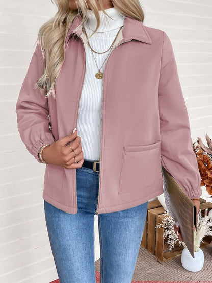 Giacca Donna Foderata in Pile Sherpa con Zip