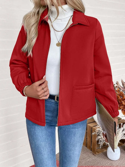 Giacca Donna Foderata in Pile Sherpa con Zip