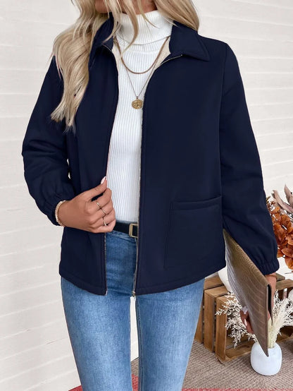Giacca Donna Foderata in Pile Sherpa con Zip