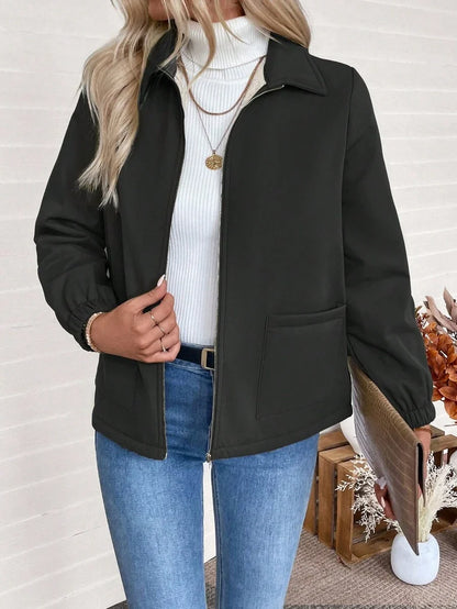 Giacca Donna Foderata in Pile Sherpa con Zip