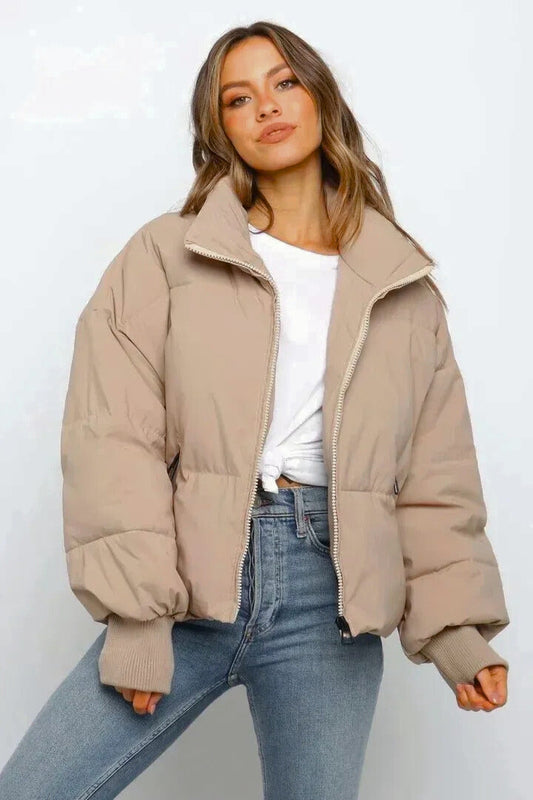 Giacca Piumino Corto Trapuntato da Donna Autunno Inverno