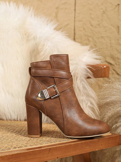 Stivaletti Donna Tacco Alto con Cinturino Incrociato