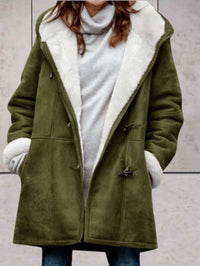 Cappotto Montgomery Donna Effetto Scamosciato con Cappuccio