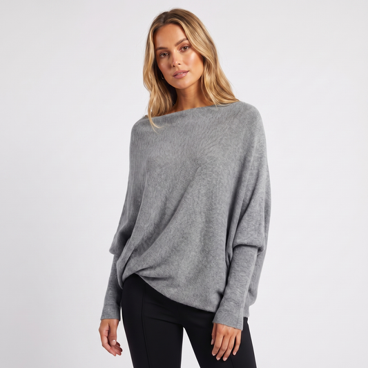 Maglione Oversize Donna Morbido con Maniche a Pipistrello