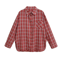 Camicia di Flanella Donna a Quadri con Taschino