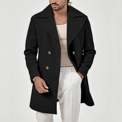 Cappotto Doppiopetto Uomo con Revers Ampi