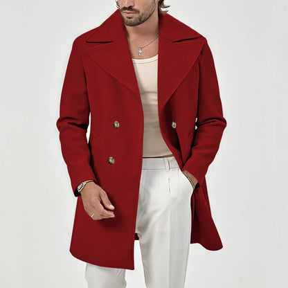 Cappotto Doppiopetto Uomo con Revers Ampi