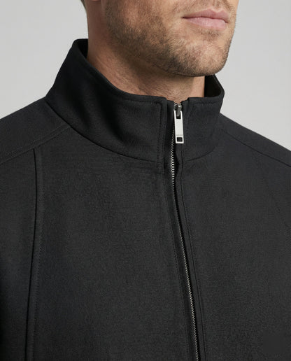 Giacca Harrington Uomo Nera Taglio Ampio con Zip
