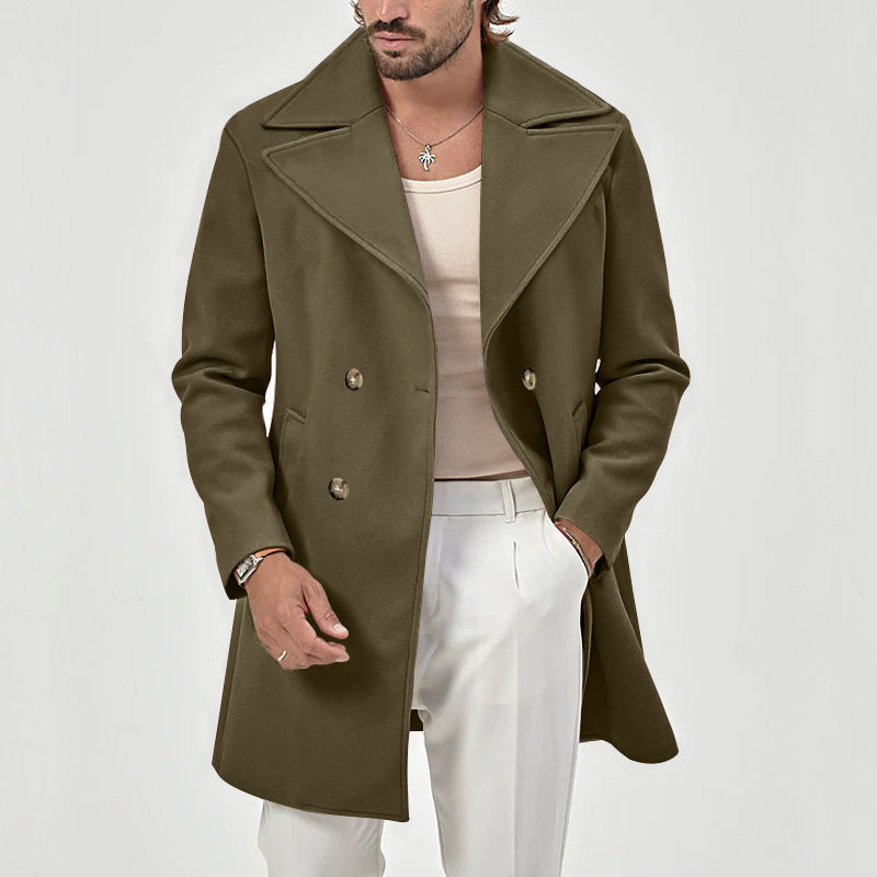 Cappotto Doppiopetto Uomo con Revers Ampi