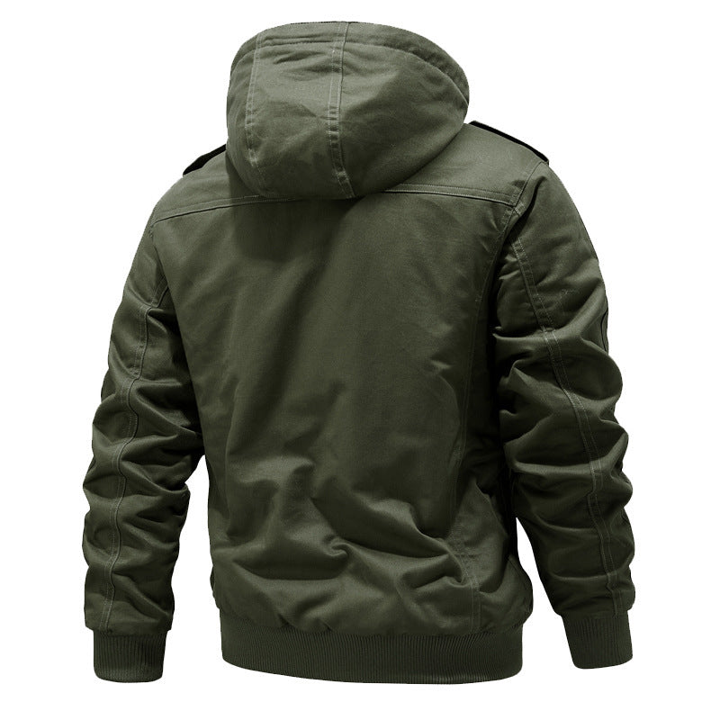 Giacca Cargo Uomo Foderata Sherpa con Cappuccio