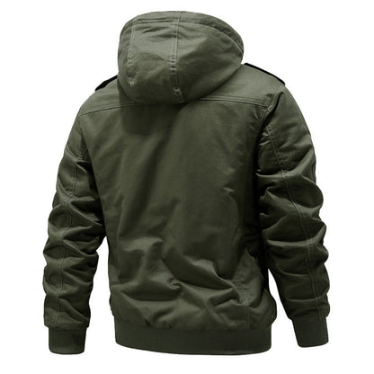 Giacca Cargo Uomo Foderata Sherpa con Cappuccio