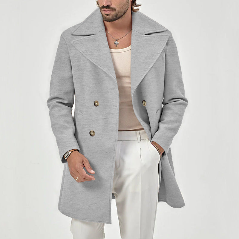 Cappotto Doppiopetto Uomo con Revers Ampi