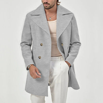 Cappotto Doppiopetto Uomo con Revers Ampi