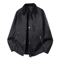 Giacca Harrington Uomo Oversize in Ecopelle
