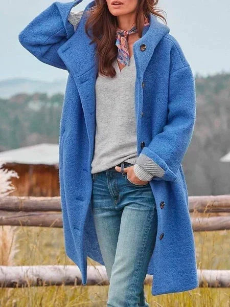 Cappotto Teddy Donna Oversize Lungo con Cappuccio