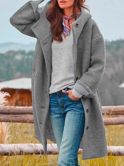 Cappotto Teddy Donna Oversize Lungo con Cappuccio