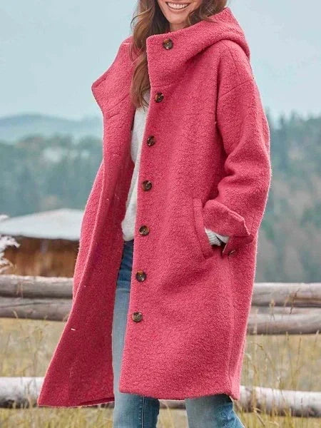 Cappotto Teddy Donna Oversize Lungo con Cappuccio
