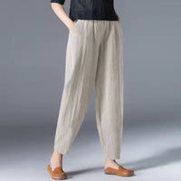 Pantaloni Donna Leggeri Relaxed Caviglia Affusolata