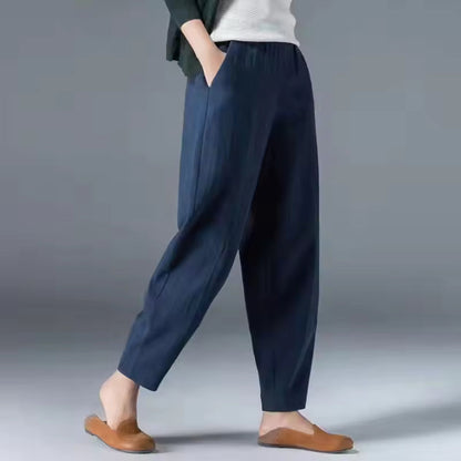 Pantaloni Donna Leggeri Relaxed Caviglia Affusolata