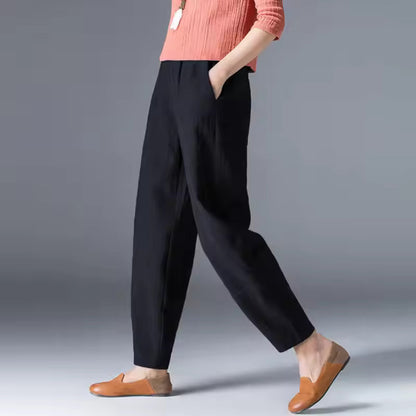 Pantaloni Donna Leggeri Relaxed Caviglia Affusolata