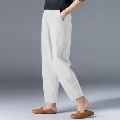 Pantaloni Donna Leggeri Relaxed Caviglia Affusolata