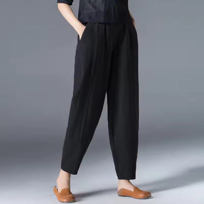Pantaloni Donna Leggeri Relaxed Caviglia Affusolata