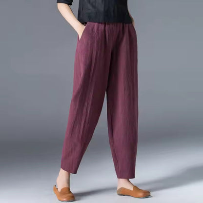 Pantaloni Donna Leggeri Relaxed Caviglia Affusolata