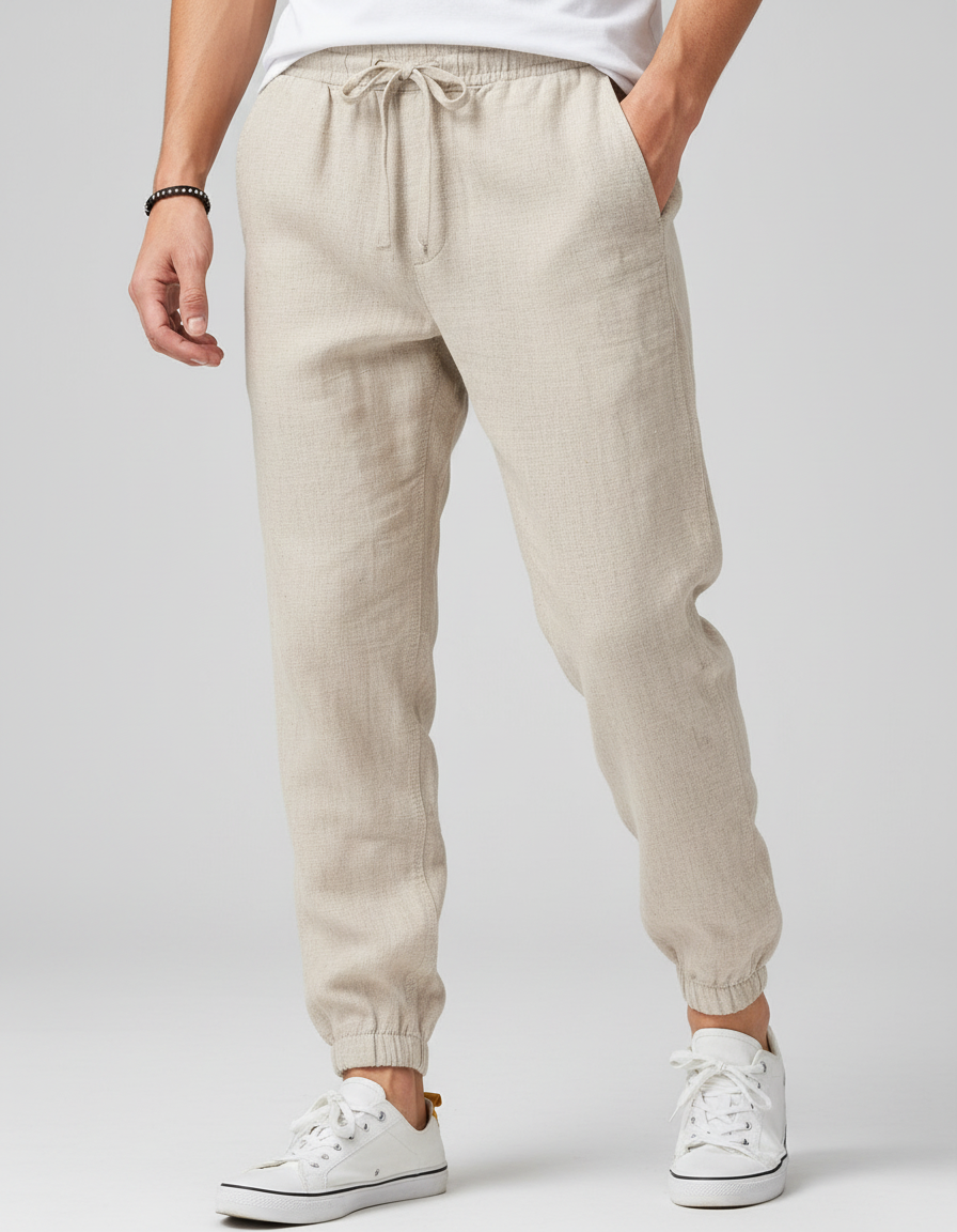 Pantaloni Uomo Leggeri Traspiranti con Coulisse Casual