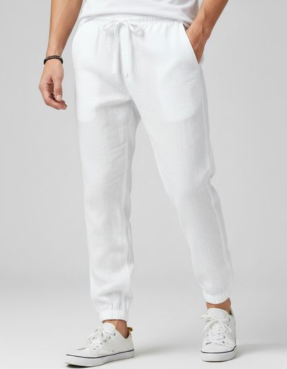 Pantaloni Uomo Leggeri Traspiranti con Coulisse Casual