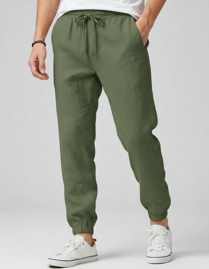 Pantaloni Uomo Leggeri Traspiranti con Coulisse Casual