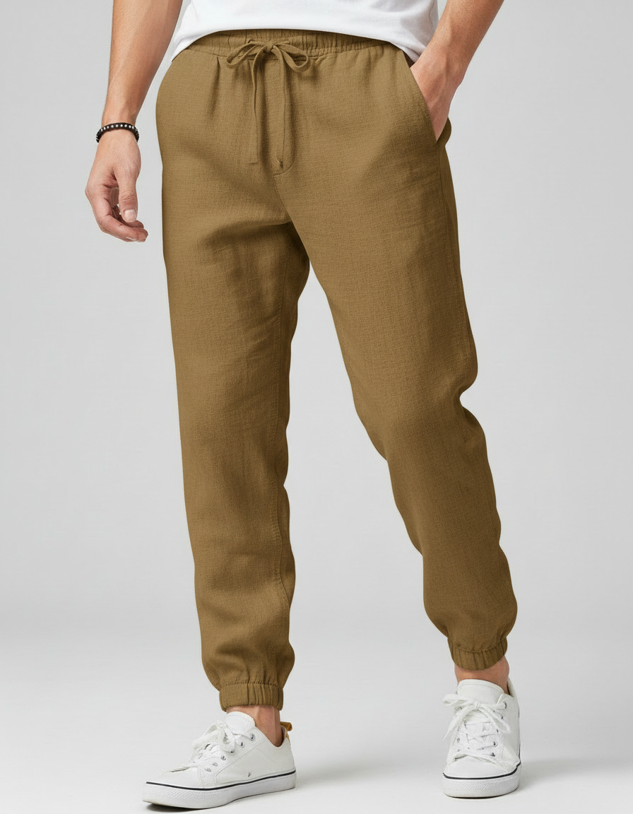Pantaloni Uomo Leggeri Traspiranti con Coulisse Casual