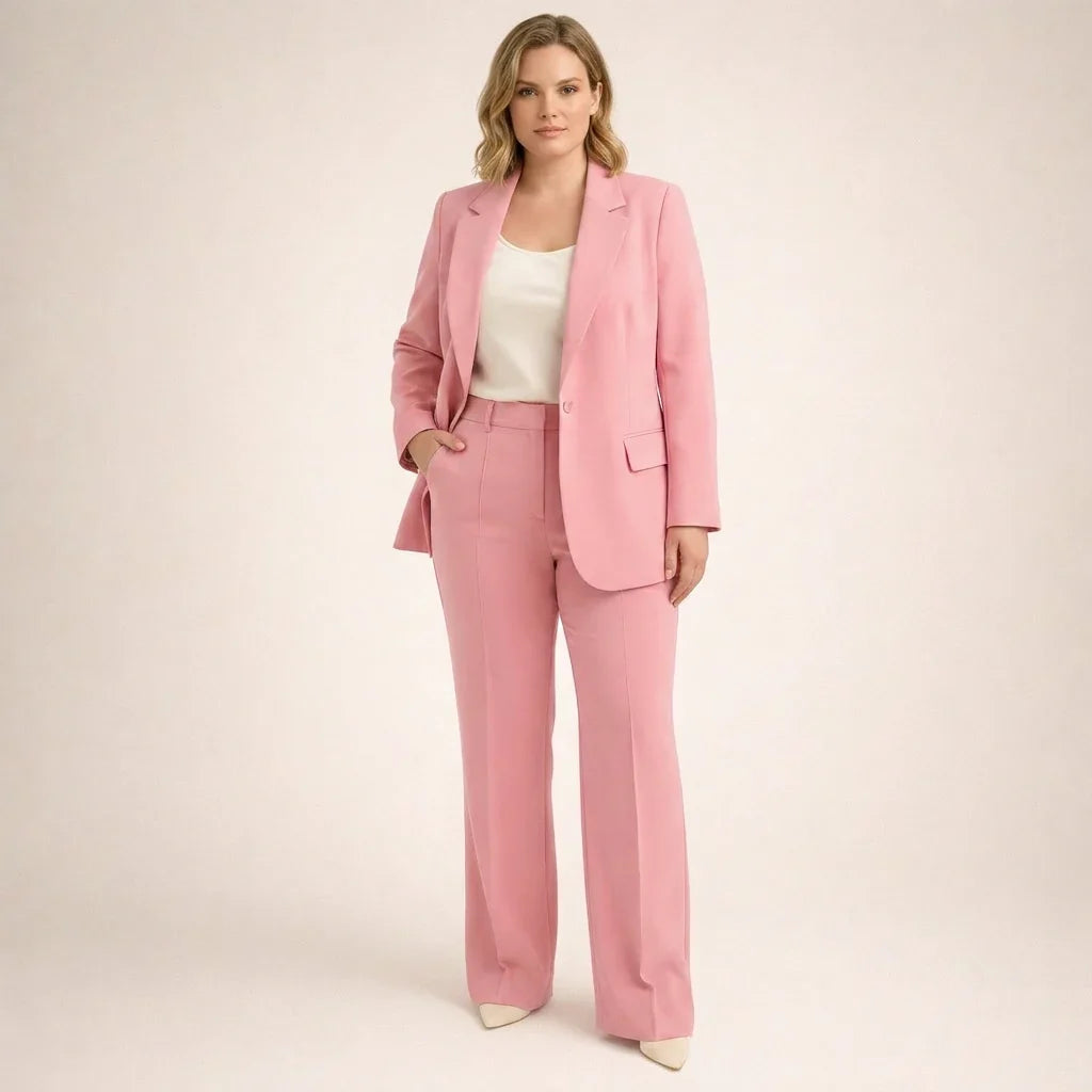 Tailleur Donna Giacca e Pantaloni Svasati