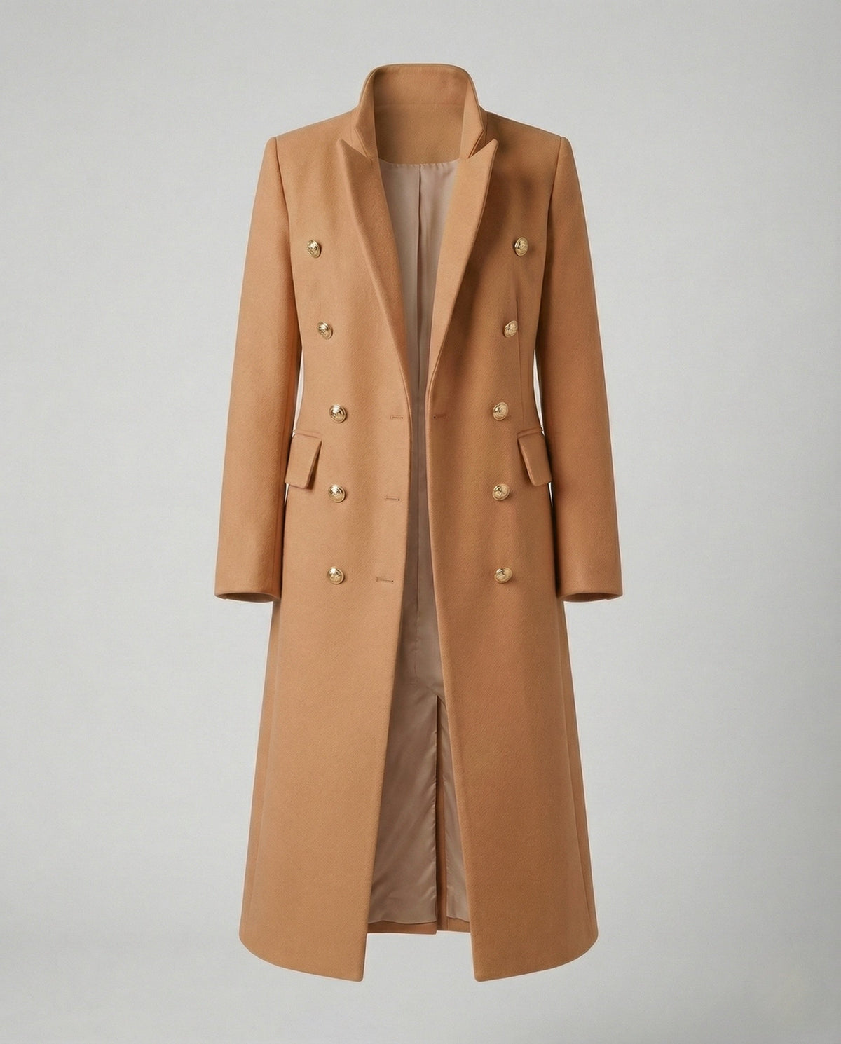 Blazer Lungo Donna Doppiopetto Sotto il Ginocchio