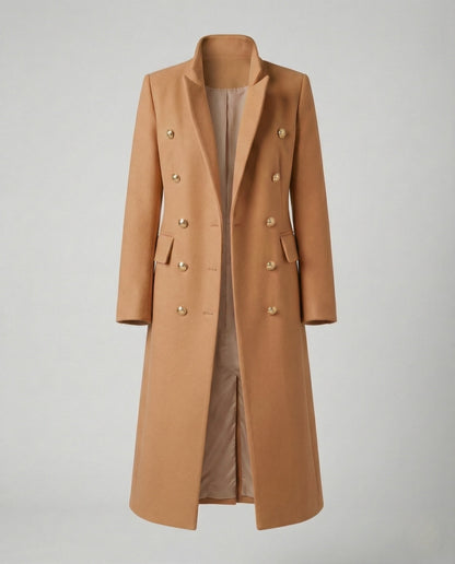 Blazer Lungo Donna Doppiopetto Sotto il Ginocchio