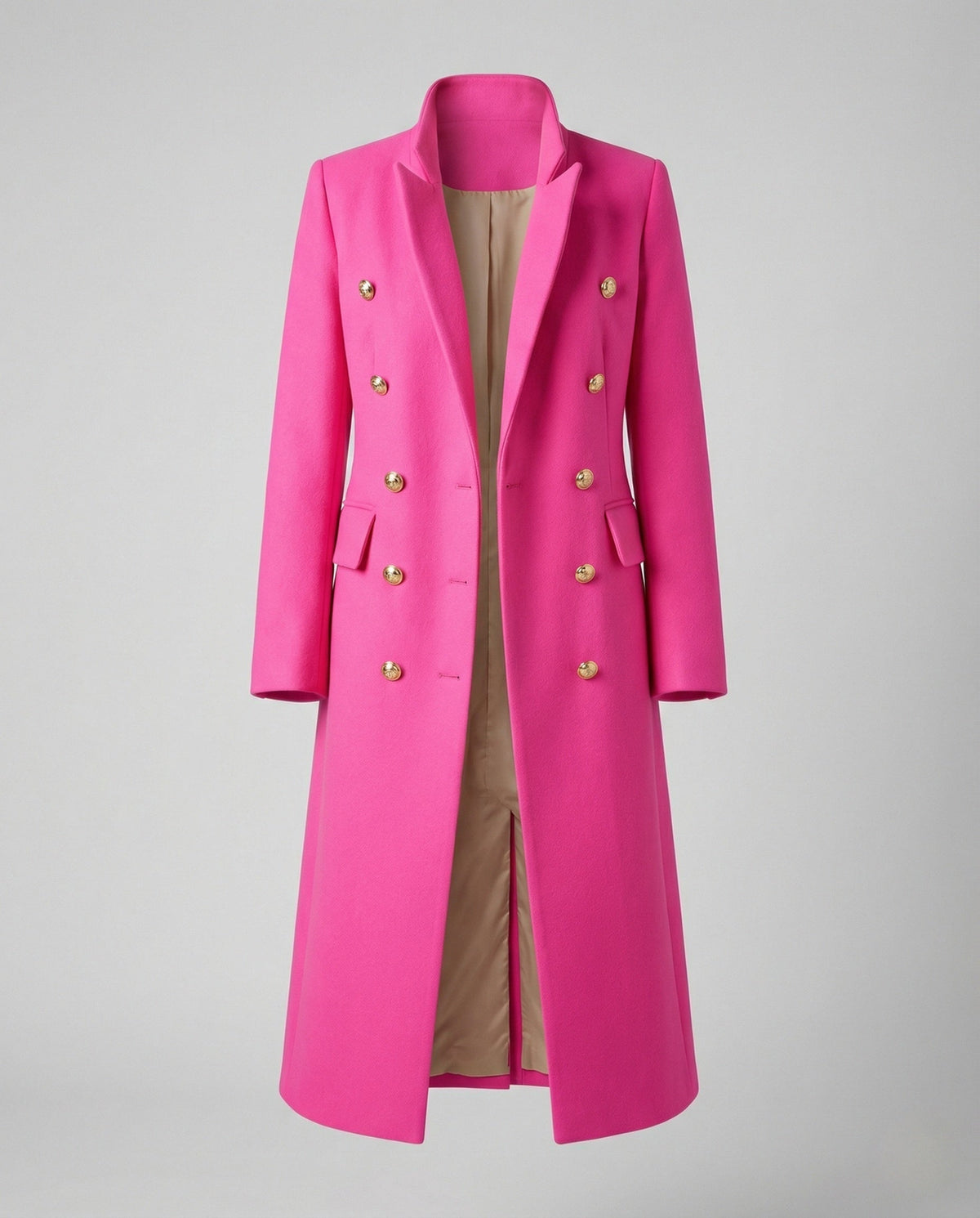 Blazer Lungo Donna Doppiopetto Sotto il Ginocchio