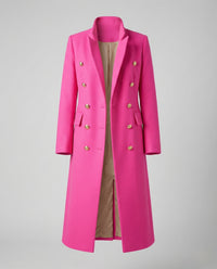 Blazer Lungo Donna Doppiopetto Sotto il Ginocchio