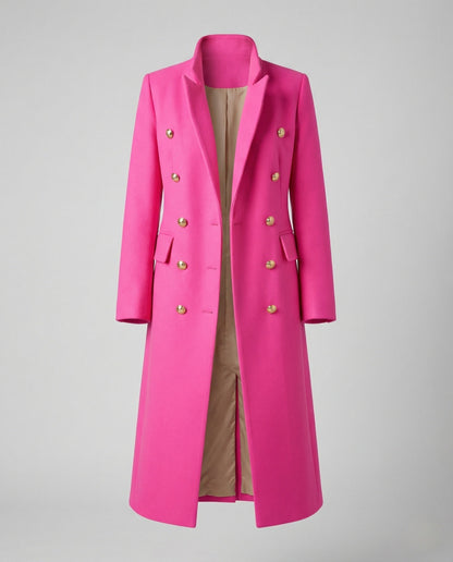 Blazer Lungo Donna Doppiopetto Sotto il Ginocchio