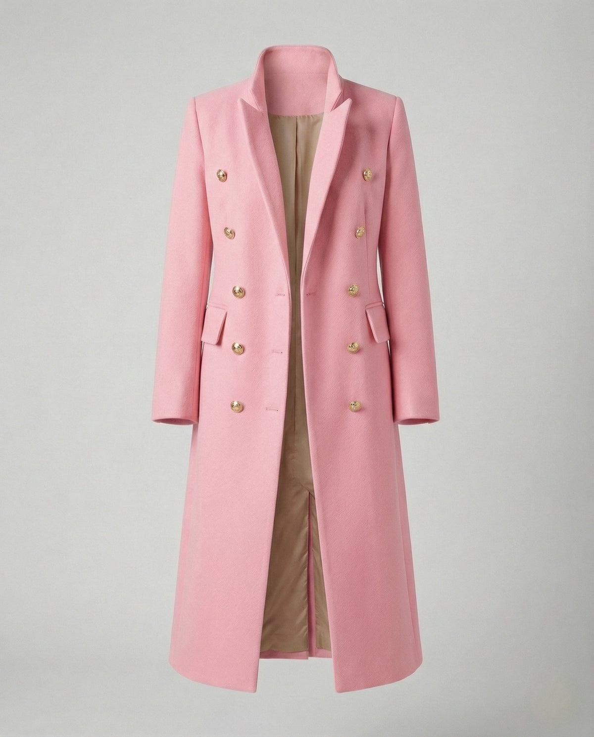 Blazer Lungo Donna Doppiopetto Sotto il Ginocchio