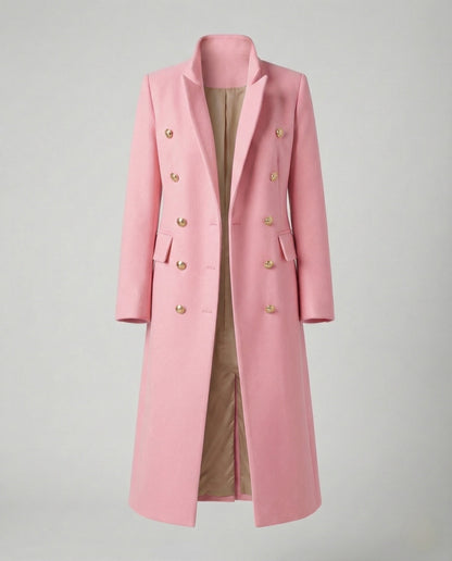 Blazer Lungo Donna Doppiopetto Sotto il Ginocchio