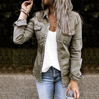 Giacca di Jeans Donna Taglio Morbido Orlo Sfrangiato