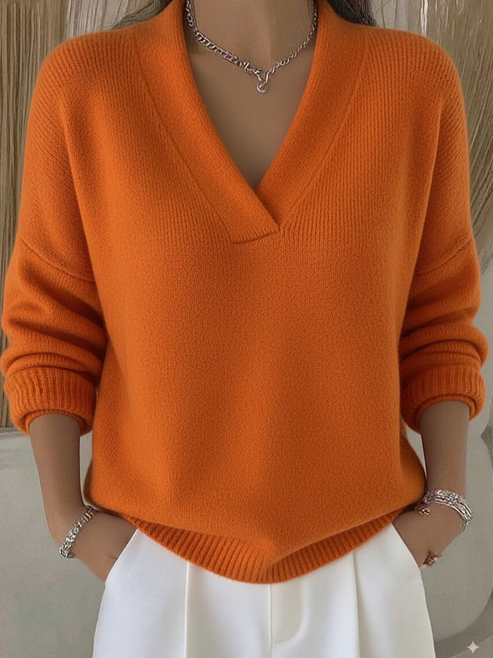 Maglione Donna Scollo a V Profondo Morbido