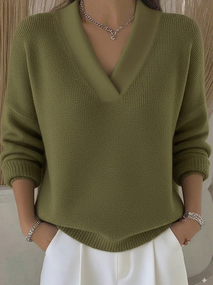 Maglione Donna Scollo a V Profondo Morbido