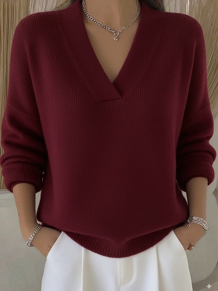 Maglione Donna Scollo a V Profondo Morbido