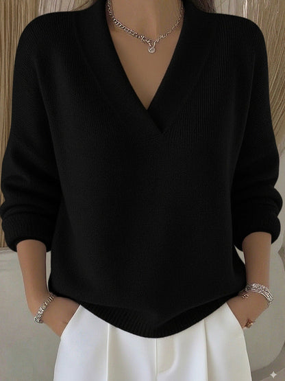 Maglione Donna Scollo a V Profondo Morbido