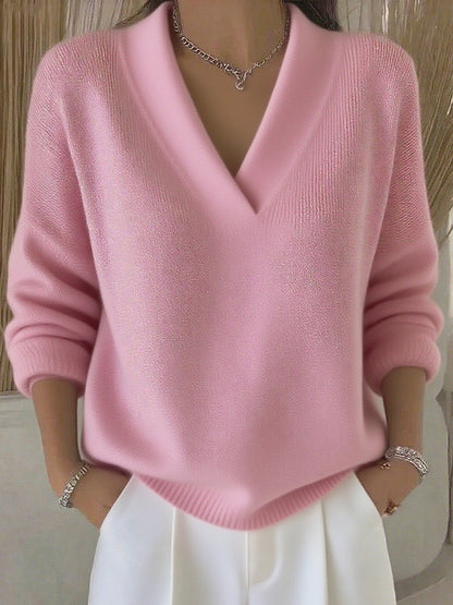 Maglione Donna Scollo a V Profondo Morbido