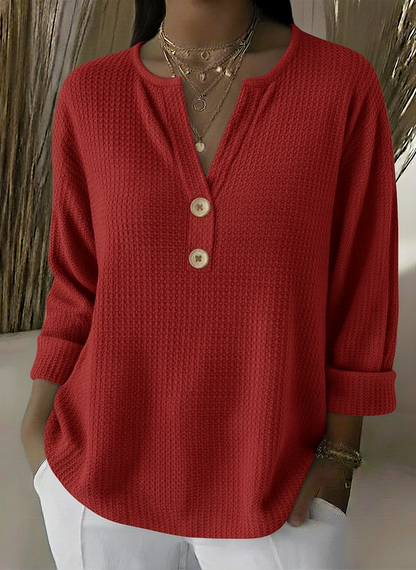 Top Donna a Nido d'Ape con Scollo Serafino