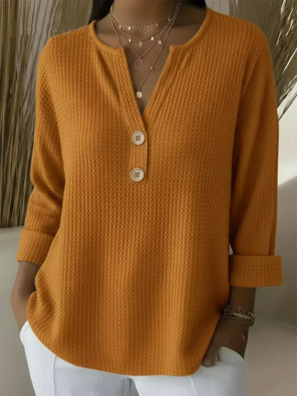 Top Donna a Nido d'Ape con Scollo Serafino