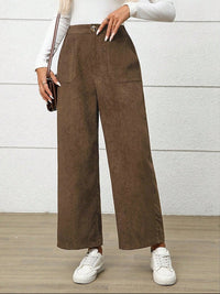 Pantaloni Velluto a Coste Donna Gamba Larga