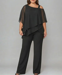 Completo Donna Due Pezzi Top e Pantaloni Palazzo
